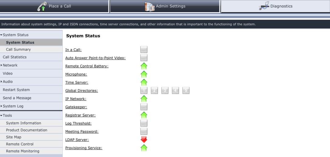 Endpoint diagnostics -> system status - select the image to enlarge it